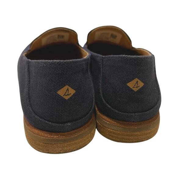 Sperry Sz 7.5 Women’s Monochrome Blue Anchor Nautical Comfort Loafers EUC - Picture 5 of 6